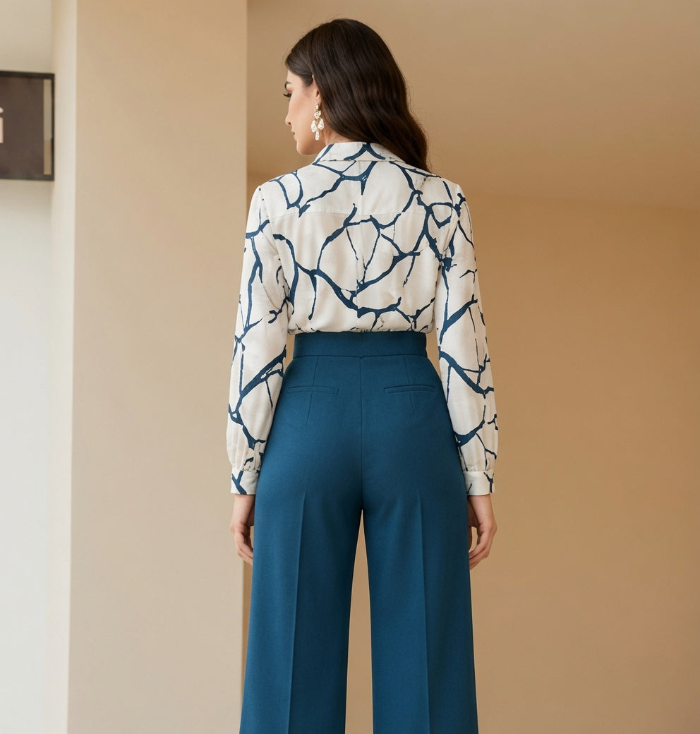Azure Grace Lycra Co-Ord Set