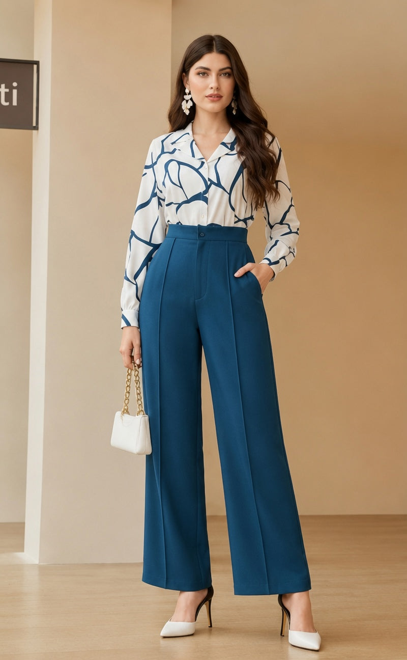 Azure Grace Lycra Co-Ord Set