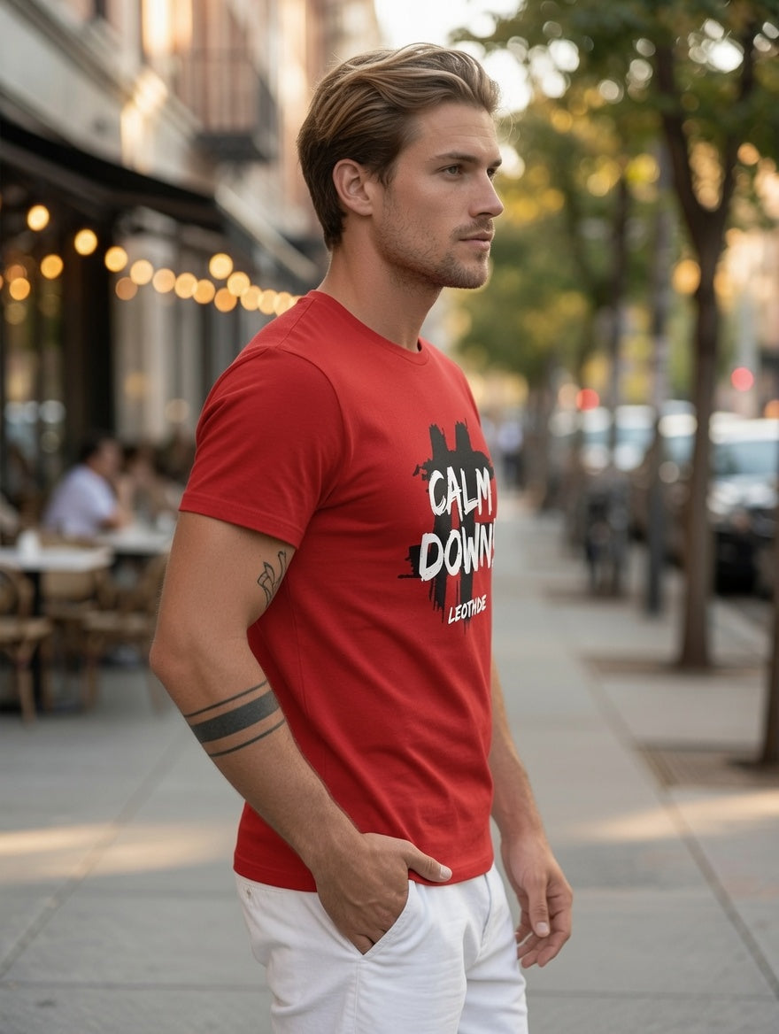 Regular Fit Half Sleeve Round Neck Cottonblend Tshirt for Men