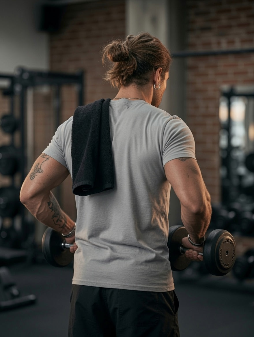Regular Fit Half Sleeve Round Neck Cottonblend Tshirt for Men