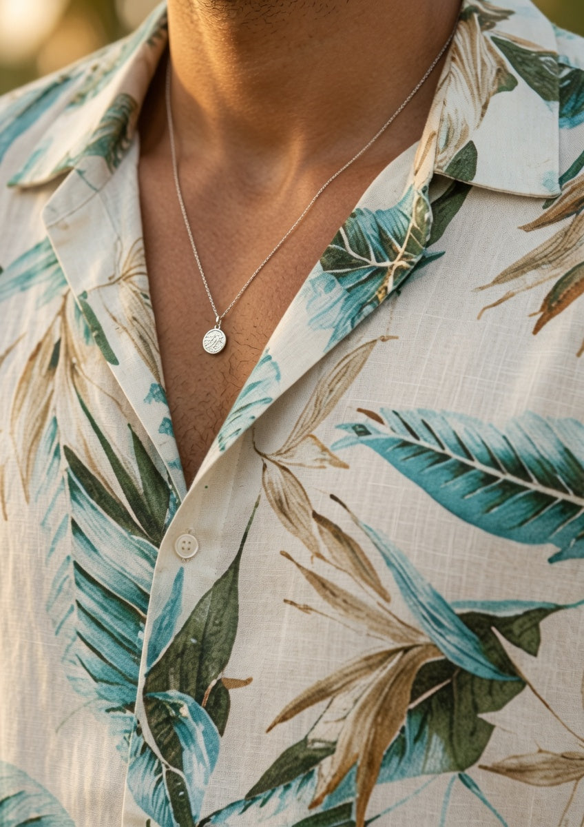 Men's Casual Rayon Relaxed Fit Shirt Button Down Summer Shirts for Men