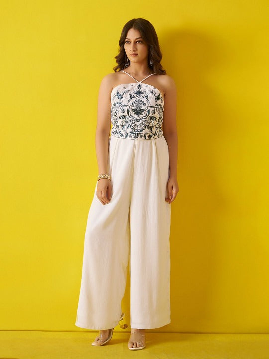 Women Embroidered Basic Jumpsuit