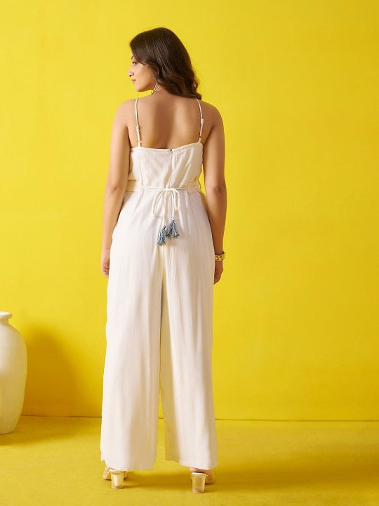 Women Embroidered Basic Jumpsuit