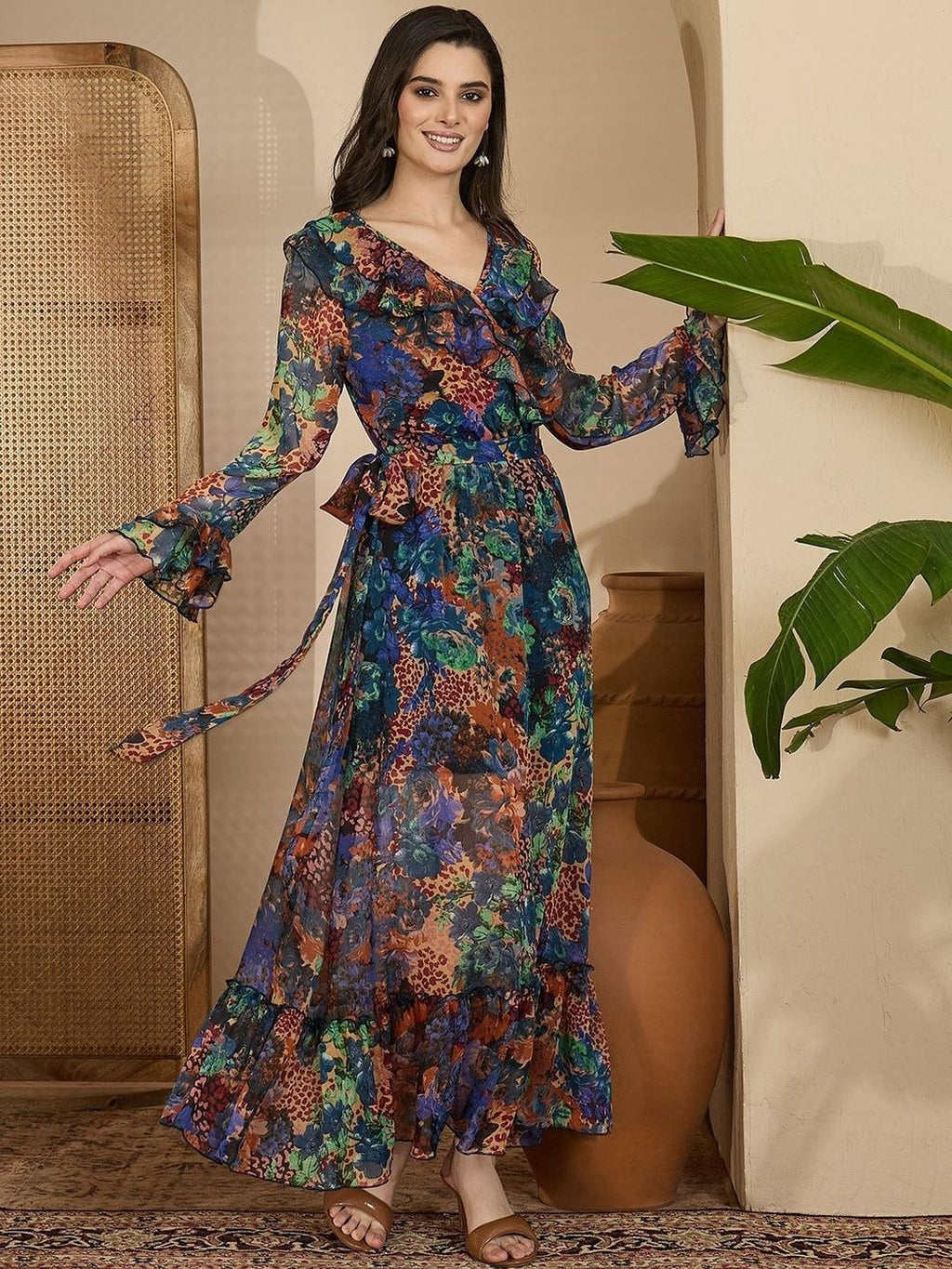 Printed A-Line Maxi Dresses