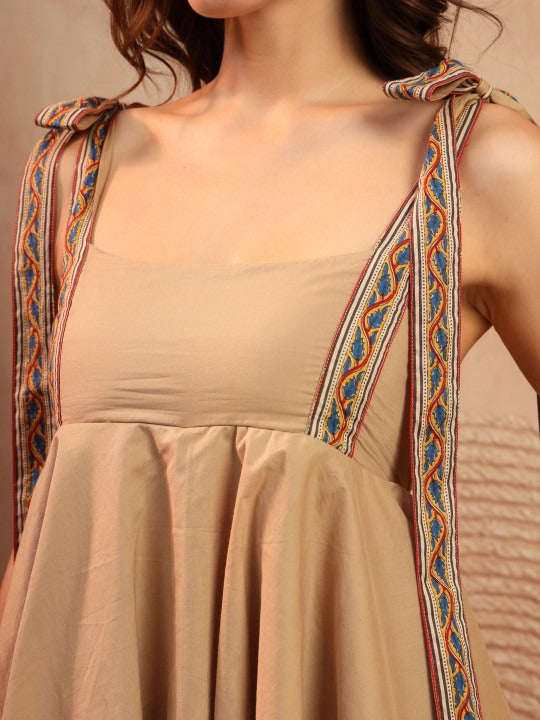 Green and Olive Green Solid Playsuit with Layered
