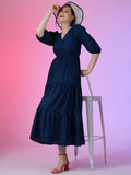 Women Fit & Flare Midi Dress