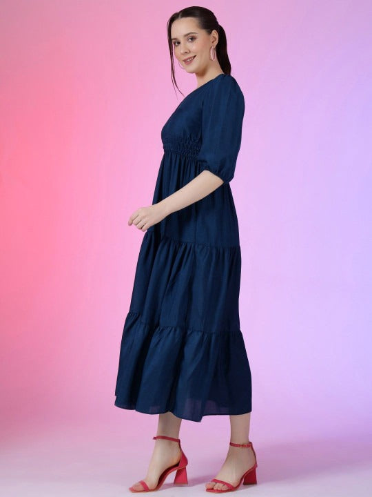Women Fit & Flare Midi Dress