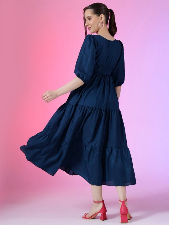 Women Fit & Flare Midi Dress