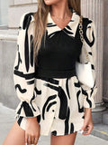 Print Puff Sleeve Top