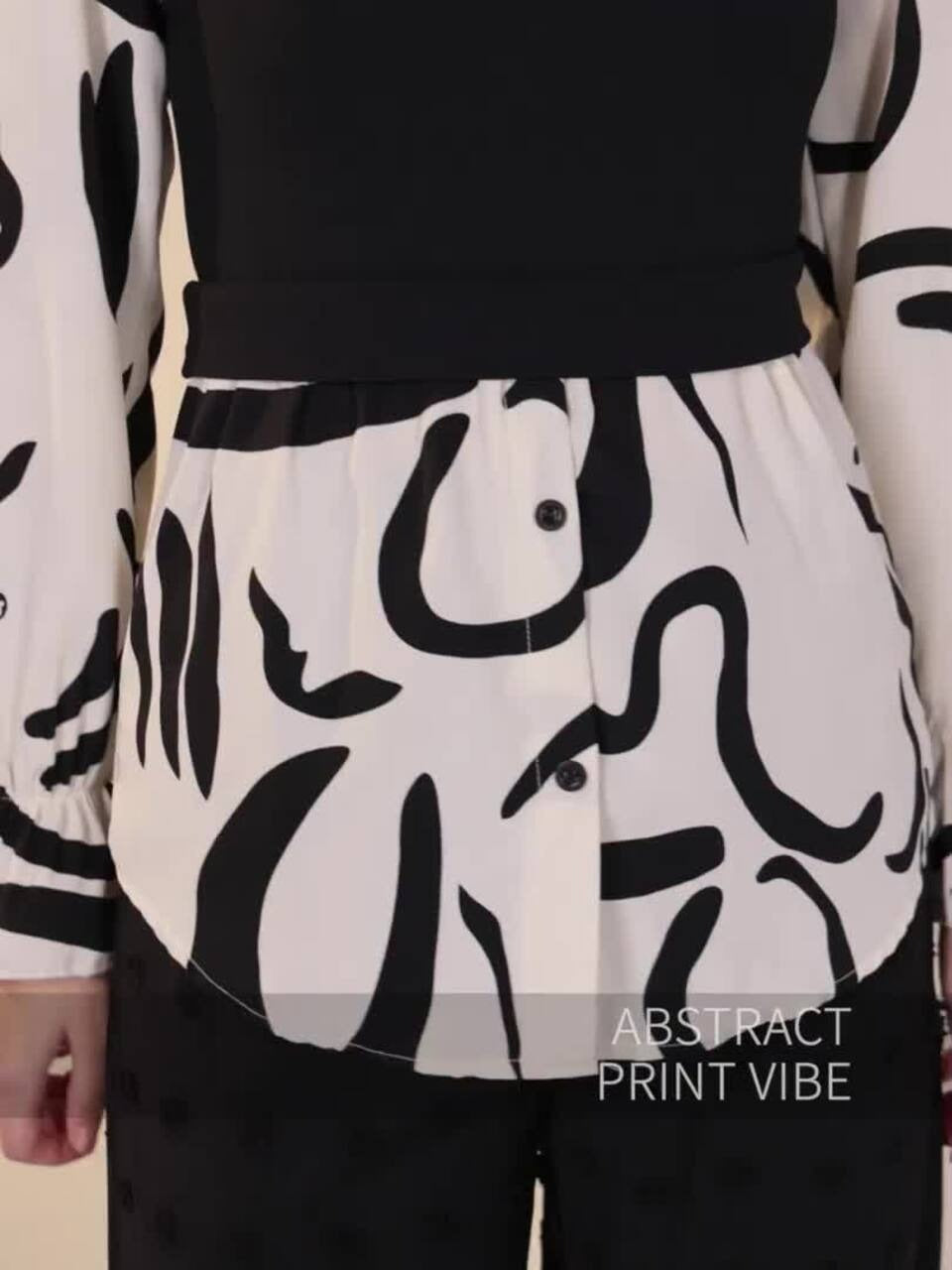 Print Puff Sleeve Top