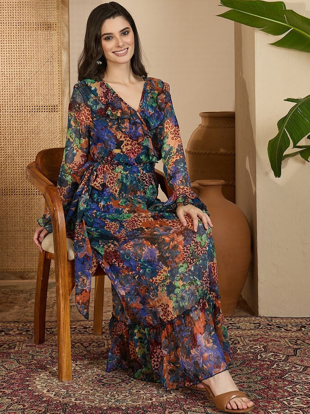 Printed A-Line Maxi Dresses