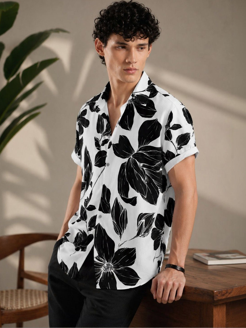 Men Floral Printed Casual Shirt