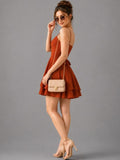 Rust Solid Playsuit