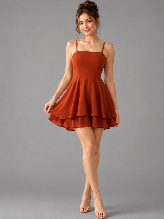 Rust Solid Playsuit