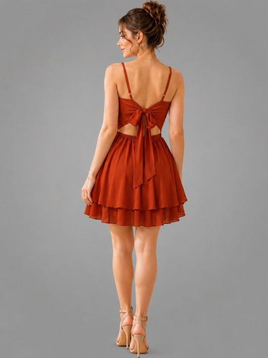 Rust Solid Playsuit