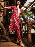 Red and gold Shoulder Straps Top with Trouser and Shrug
