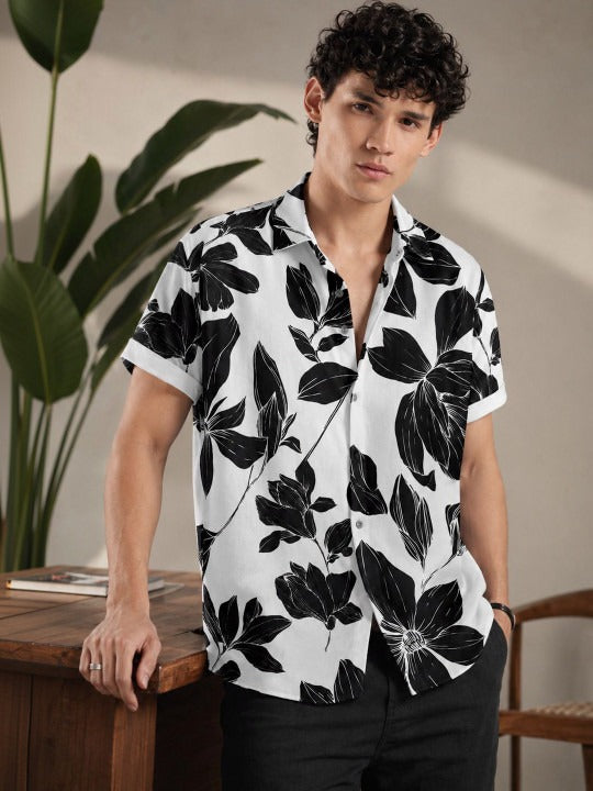 Men Floral Printed Casual Shirt