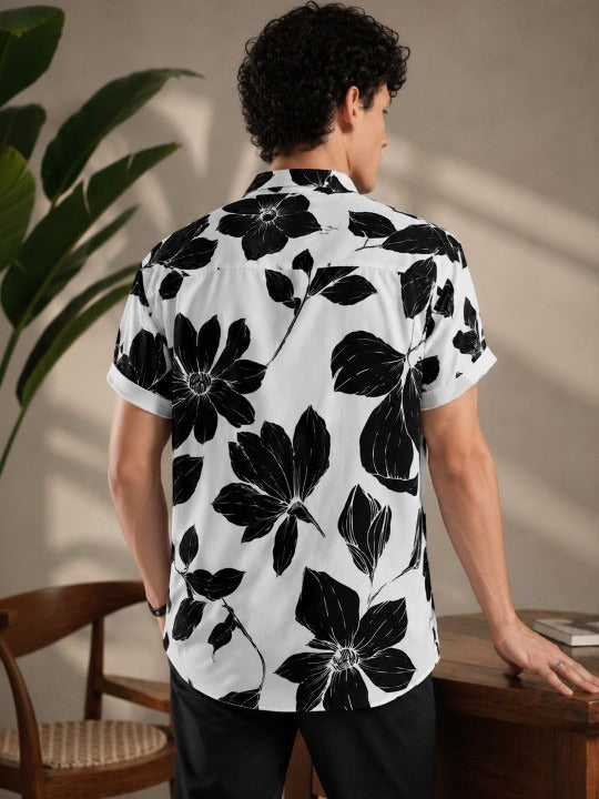 Men Floral Printed Casual Shirt