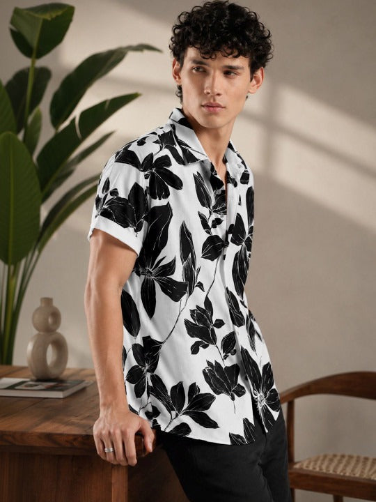 Men Floral Printed Casual Shirt