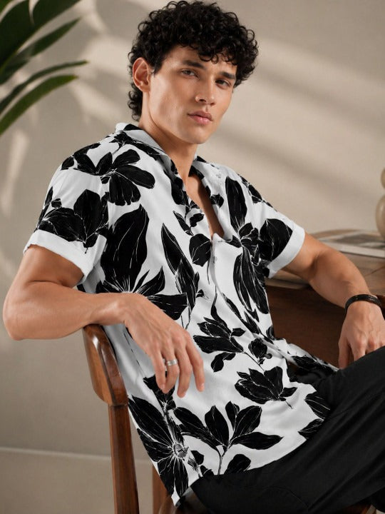 Men Floral Printed Casual Shirt