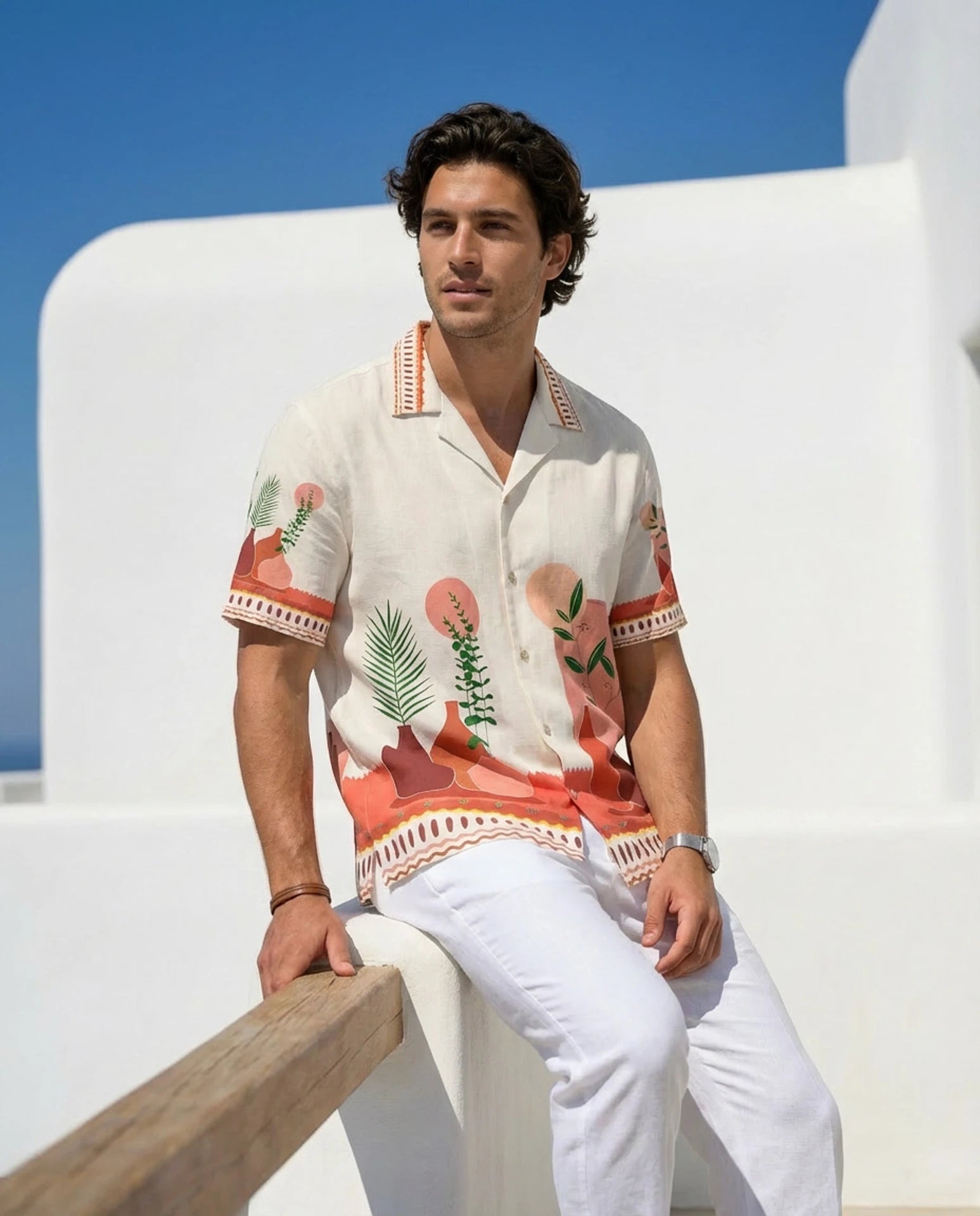 Men Relaxed Fit Printed Beach Wear Shirt