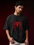 Men Printed Round Neck Pure Cotton Black, Red T-Shirt