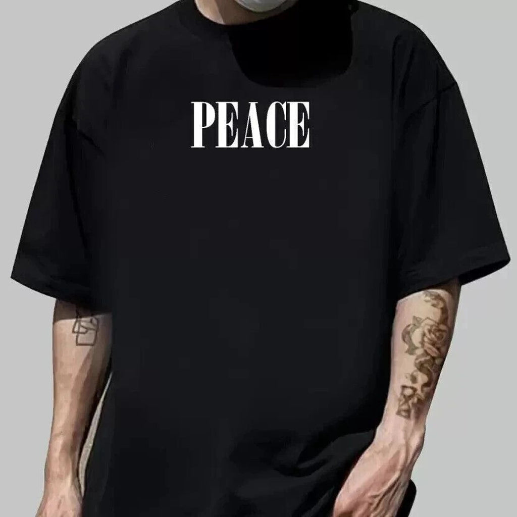 Men Graphic Print Round Neck Pure Cotton Black T-Shirt