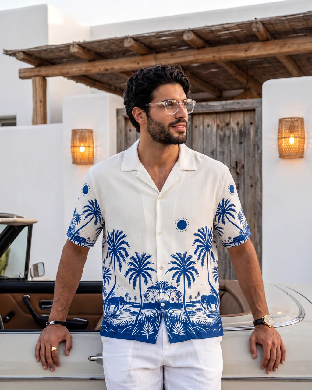 Men Relaxed Fit Printed Spread Collar Casual Shirt