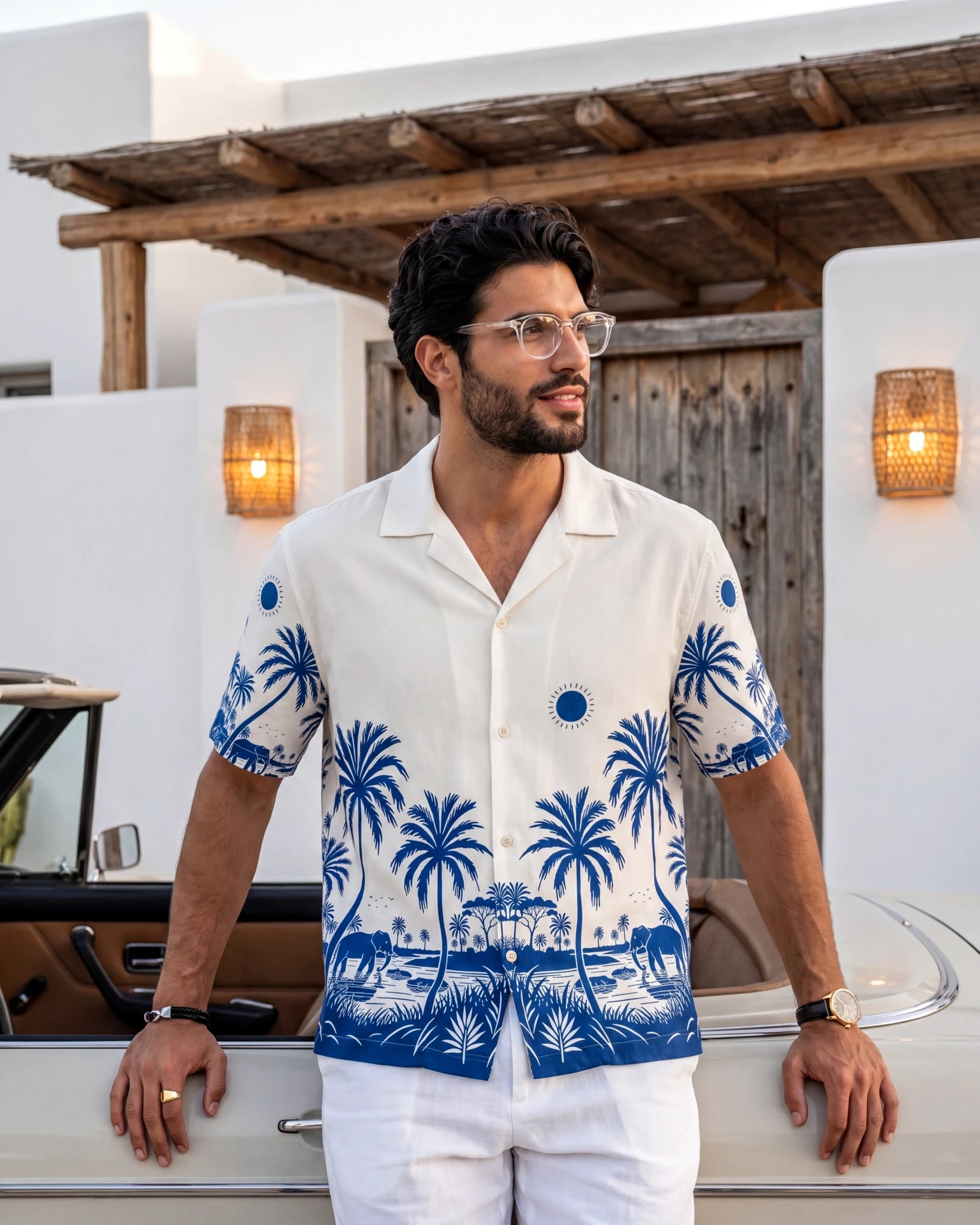 Men Relaxed Fit Printed Spread Collar Casual Shirt