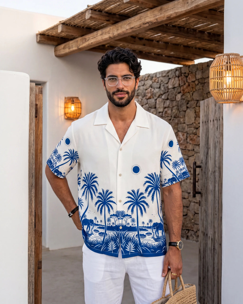 Men Relaxed Fit Printed Spread Collar Casual Shirt