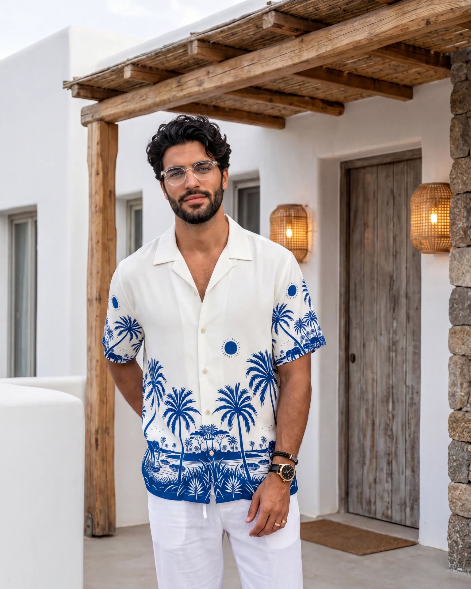 Men Relaxed Fit Printed Spread Collar Casual Shirt