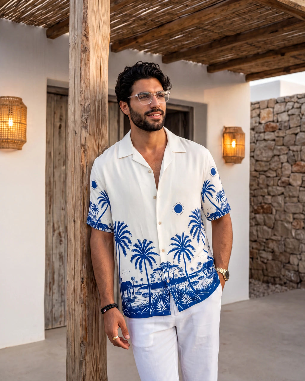 Men Relaxed Fit Printed Spread Collar Casual Shirt