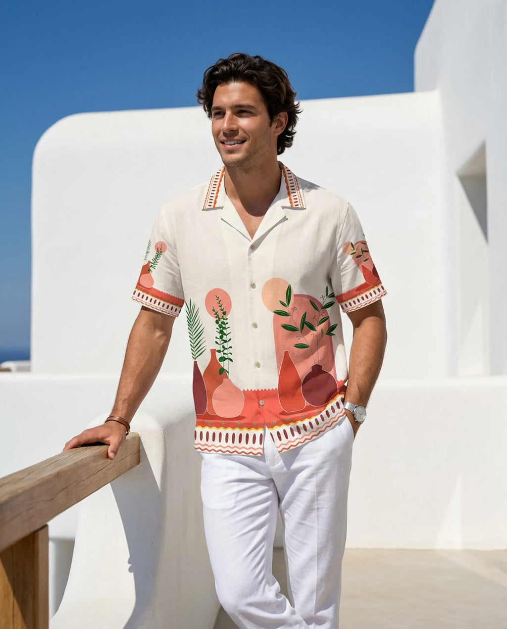 Men Relaxed Fit Printed Beach Wear Shirt