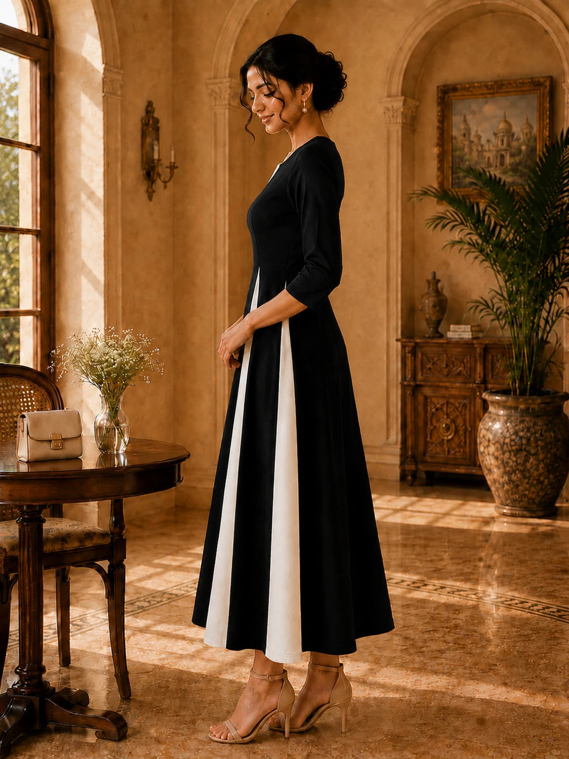 Women A-line Midi/Calf Length Dress