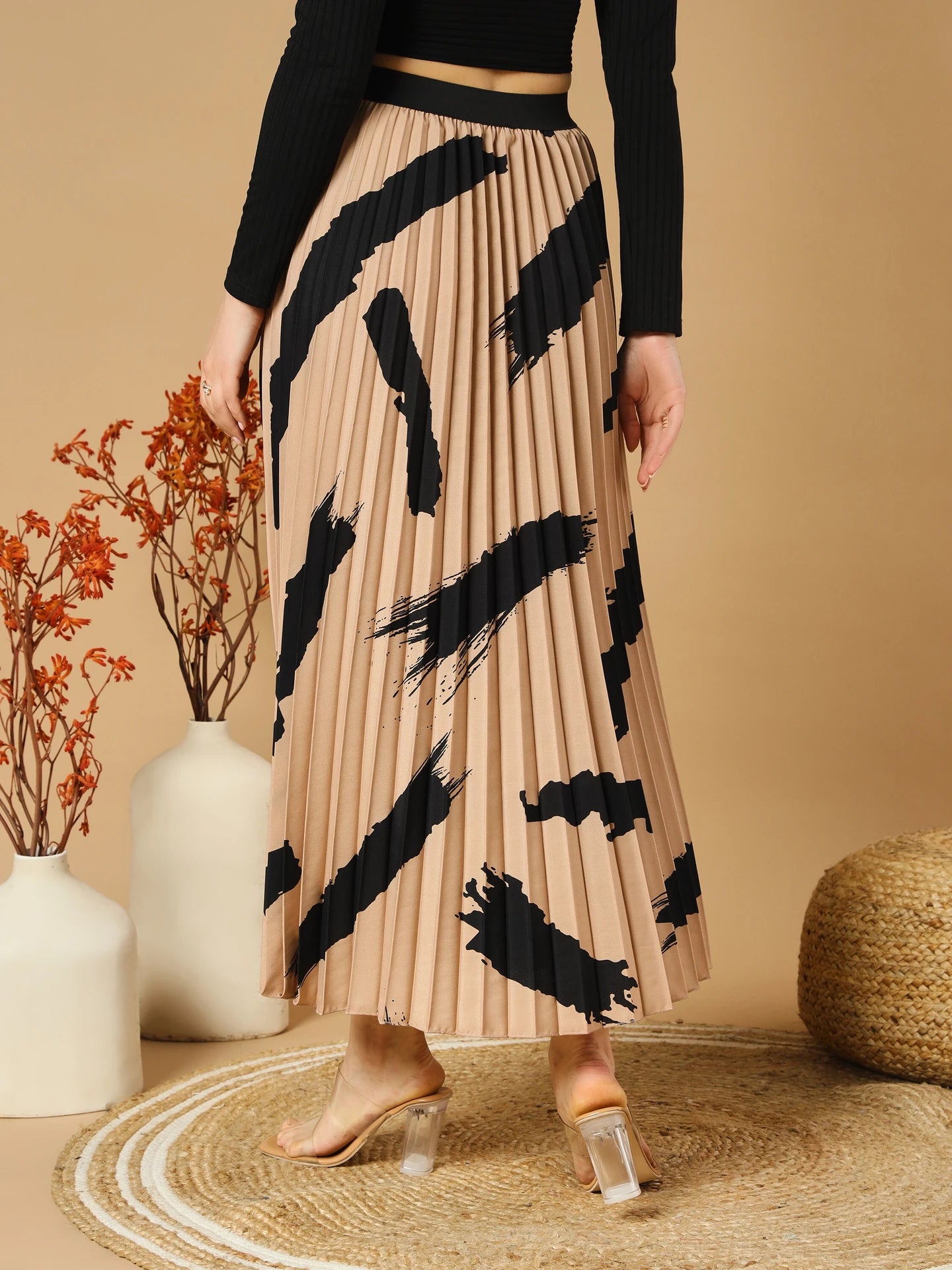 Women Self Design A-line Skirt