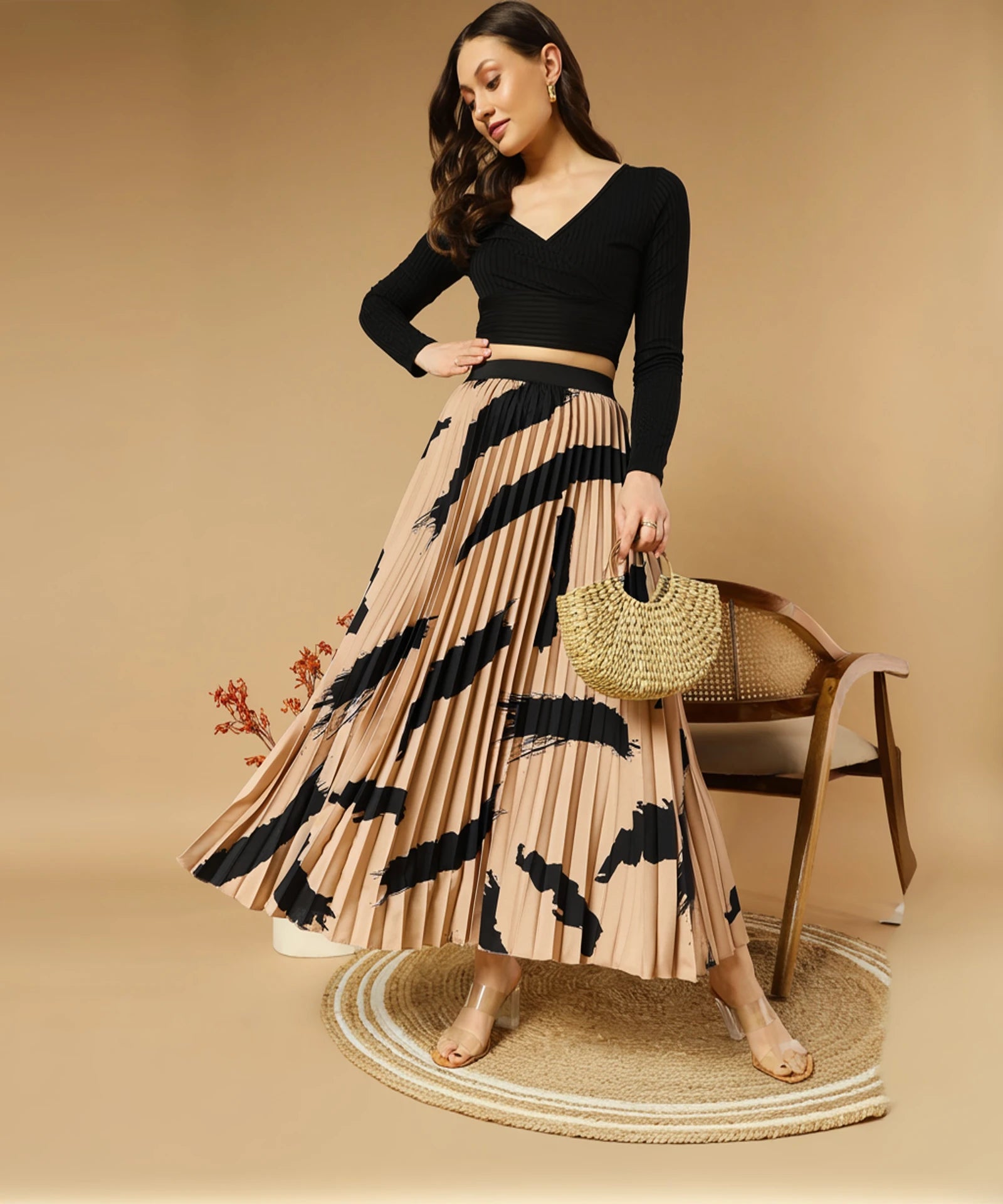 Women Self Design A-line Skirt