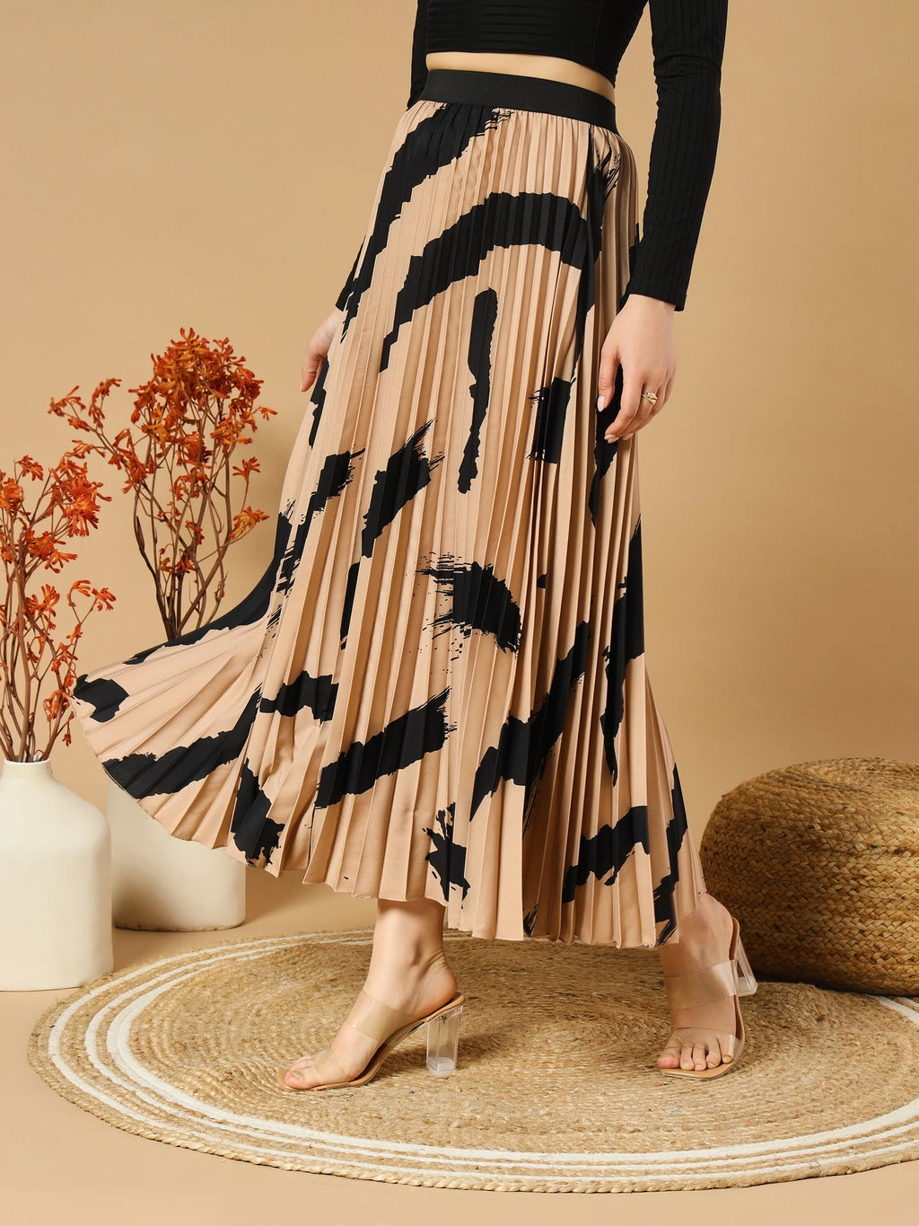 Women Self Design A-line Skirt