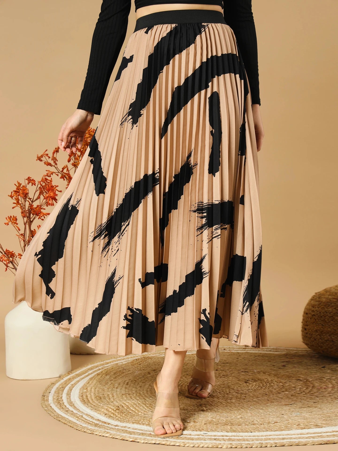 Women Self Design A-line Skirt