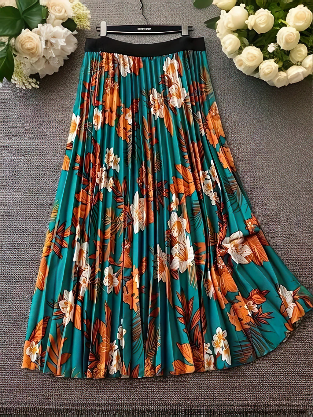 Women Print A-line Blue Skirt