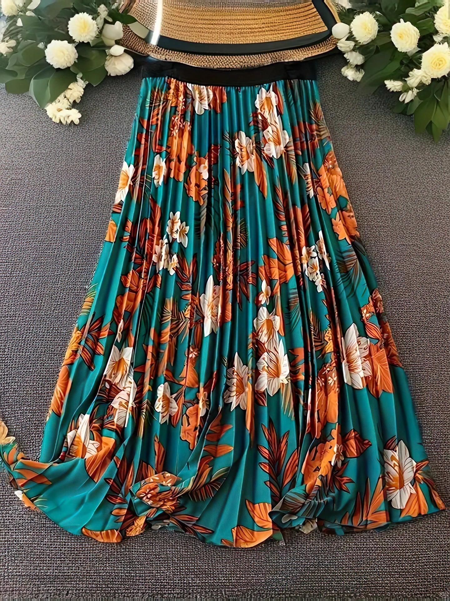 Women Print A-line Blue Skirt