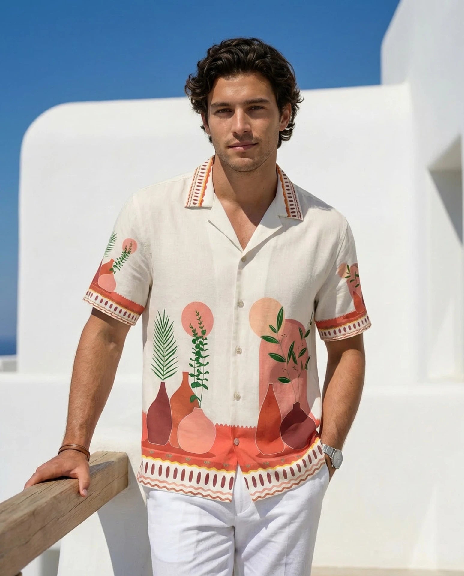 Men Relaxed Fit Printed Beach Wear Shirt