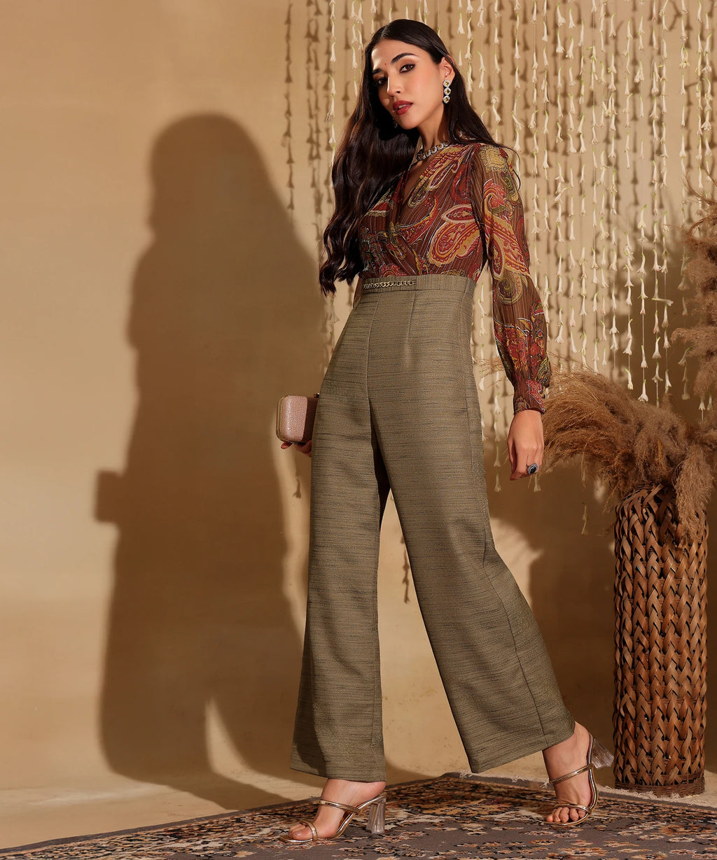 Multicolor Printed Women Jumpsuit