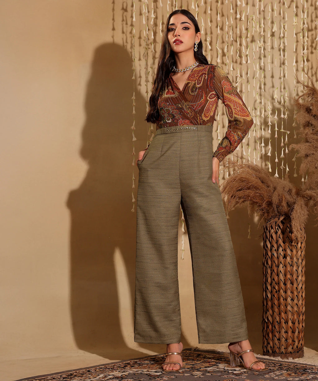 Multicolor Printed Women Jumpsuit