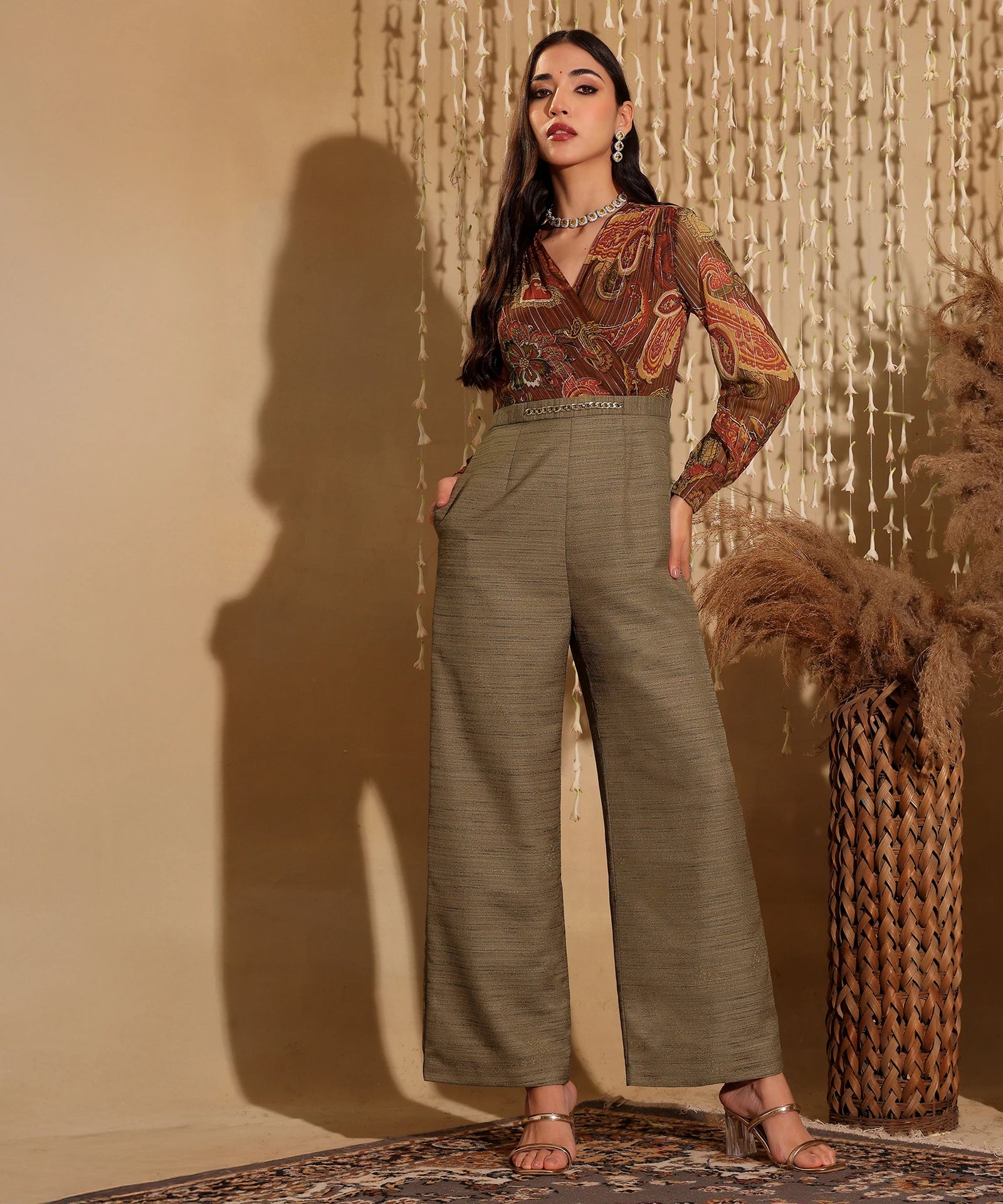 Multicolor Printed Women Jumpsuit