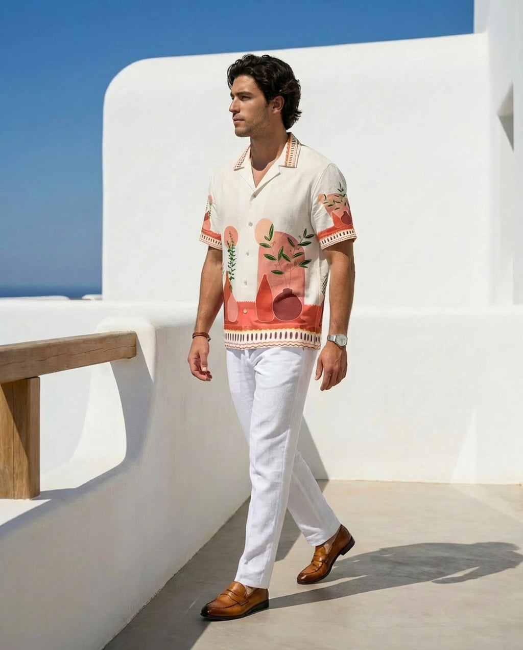 Men Relaxed Fit Printed Beach Wear Shirt